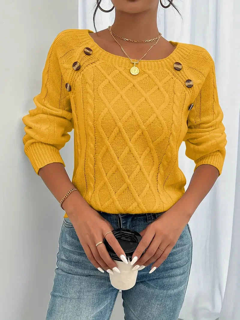 Lina | Cable Knit Sweater – Casual Style for Women