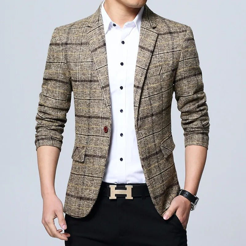 Calvin | Checkered Blazer – Tailored Fit for Men