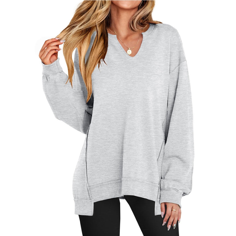 Nora | Top tunica oversize dalla vestibilità rilassata e sofisticata con scollo a V
