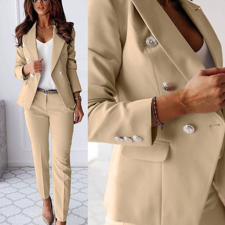 Seraphina | Completo da donna sofisticato con blazer doppiopetto