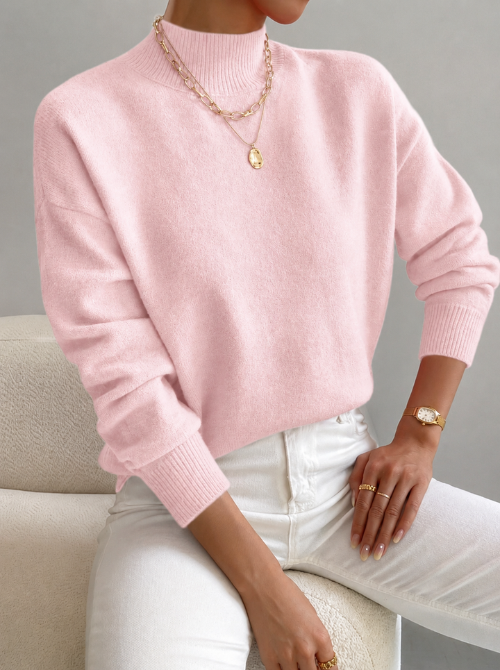 Evelyn | Comfortable And Timeless Turtleneck Knit Sweater