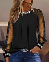 Aria | Elegant And Sparkling Sequin Mesh Top