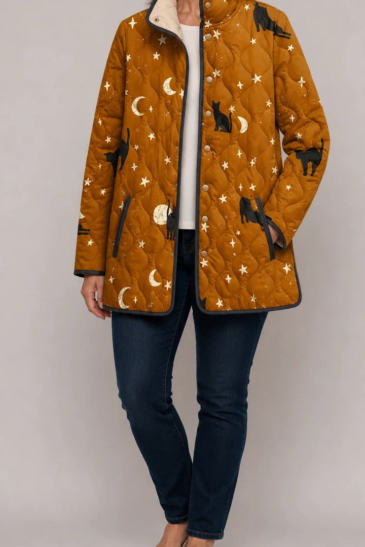 Wearbella | Floral Print Quilted Puffer Jacket