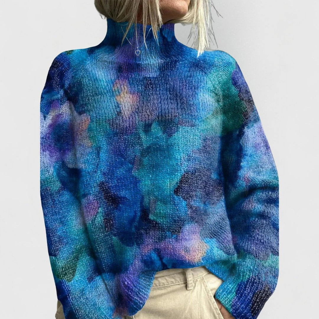 Annika | Turtleneck Sweater with Floral Pattern for Women