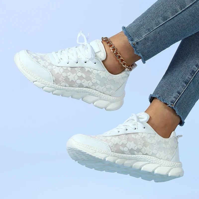 Emily | Sneakers ortopediche traspiranti e sostenitive in mesh, senza lacci