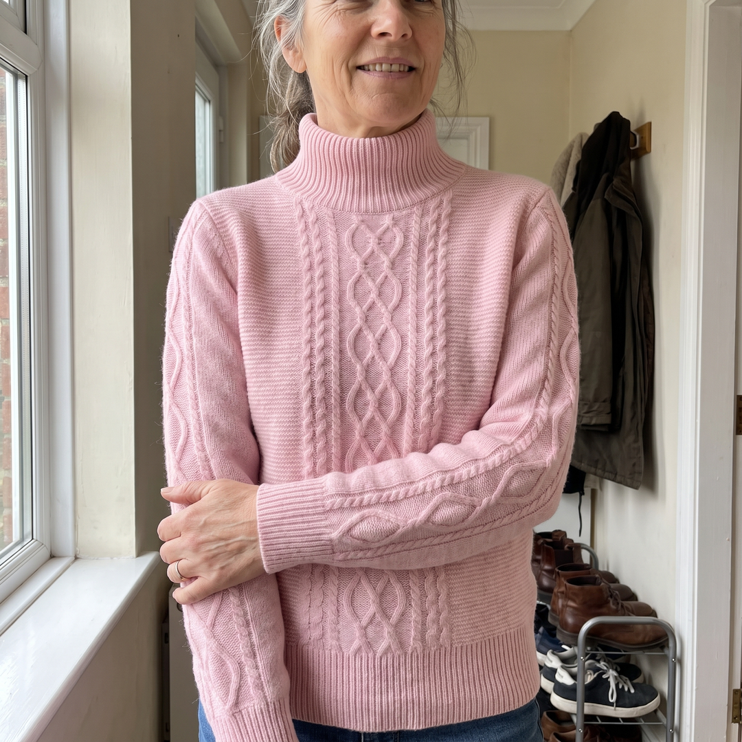 Lambswool | Turtleneck Sweater – Soft & Unique Pattern for Women