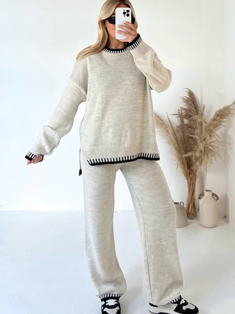 Willow | Comodo ed elegante completo lavorato a maglia a due pezzi