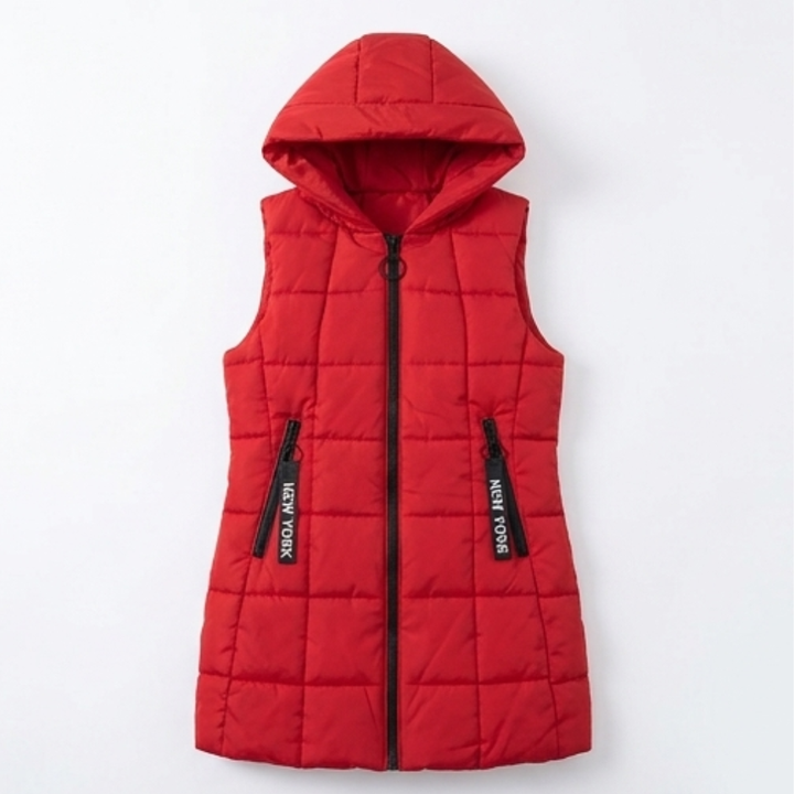 Covara | Long Quilted Puffer Vest with Hood for Women