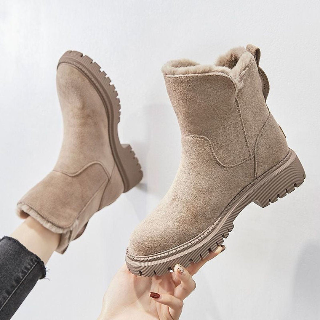Olivia | Stivaletti in camoscio chic e confortevoli, senza lacci, per l'inverno
