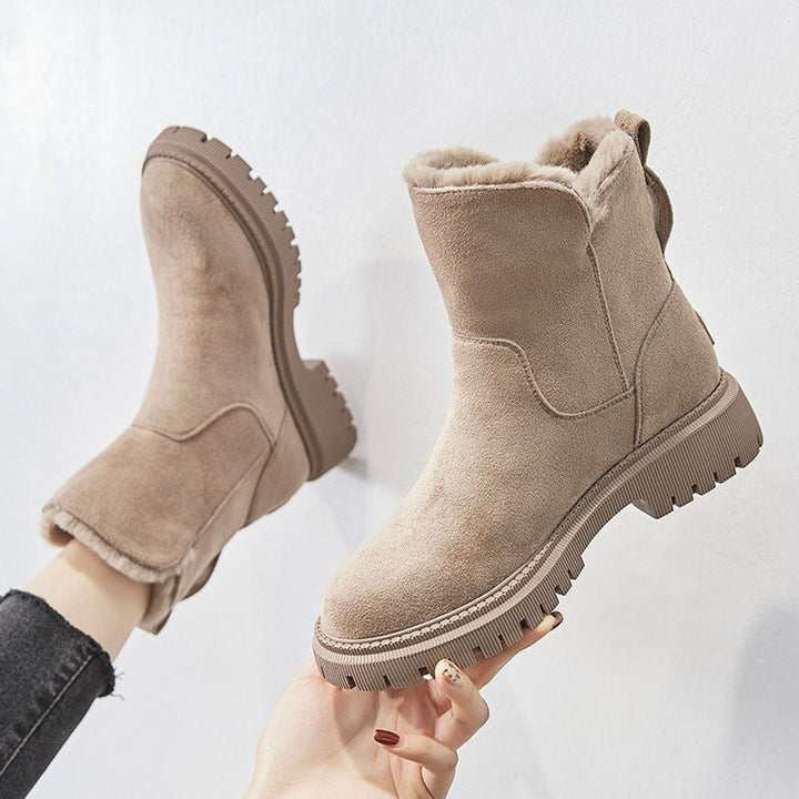 Olivia | Stivaletti in camoscio chic e confortevoli, senza lacci, per l'inverno