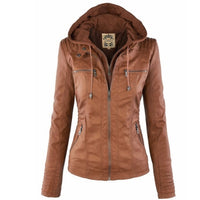 Amelia | Stylish and Versatile Women's Hooded Leather Jacket