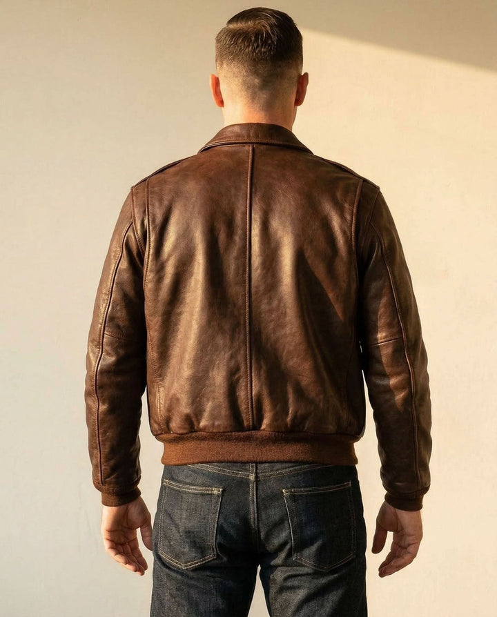 Leonard | Leather Jacket – Refined Style with Comfort