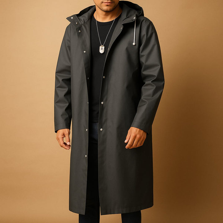 Noah | Giacca lunga impermeabile elegante e lussuosa, resistente alle intemperie