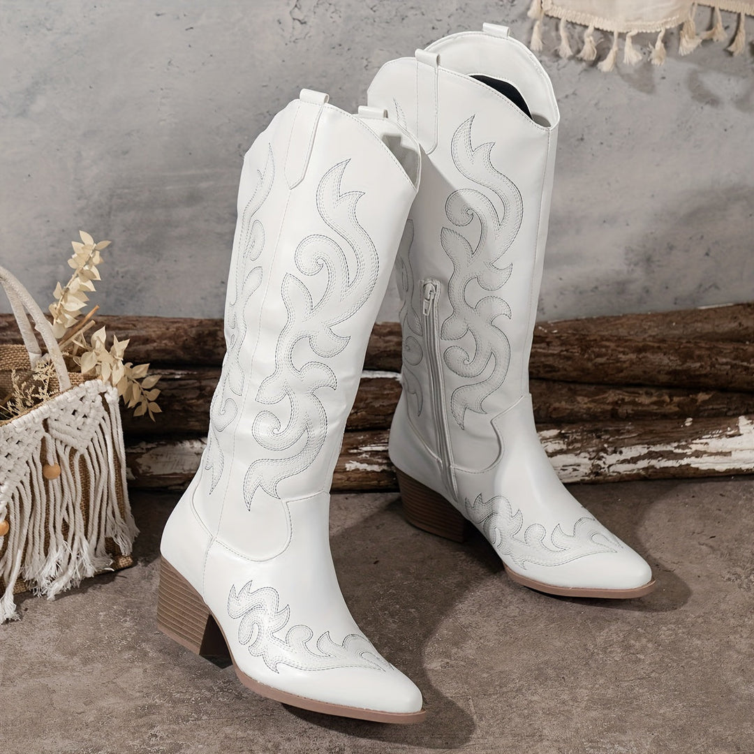 Stella | Stivali da cowboy eleganti e senza tempo per polpacci larghi