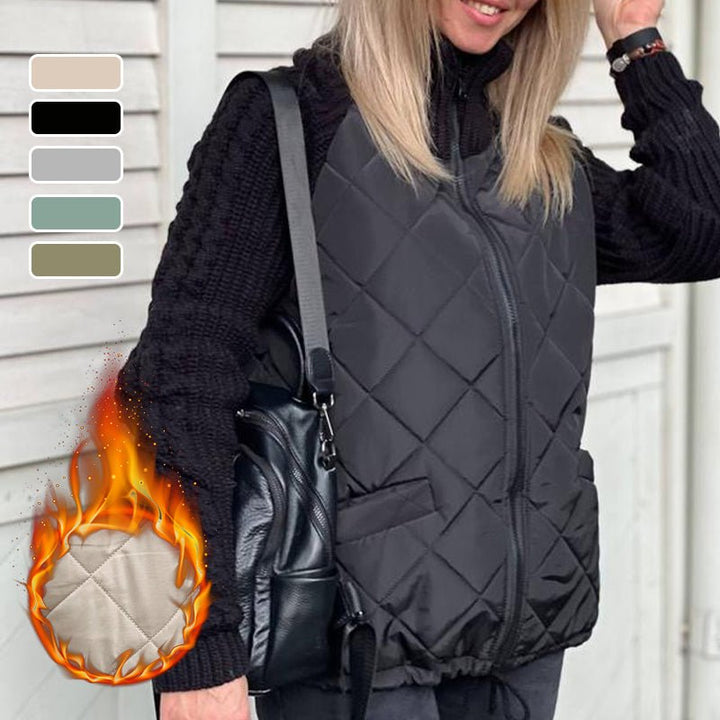 Quilora | Knitted Patchwork Puffer Jacket for Women
