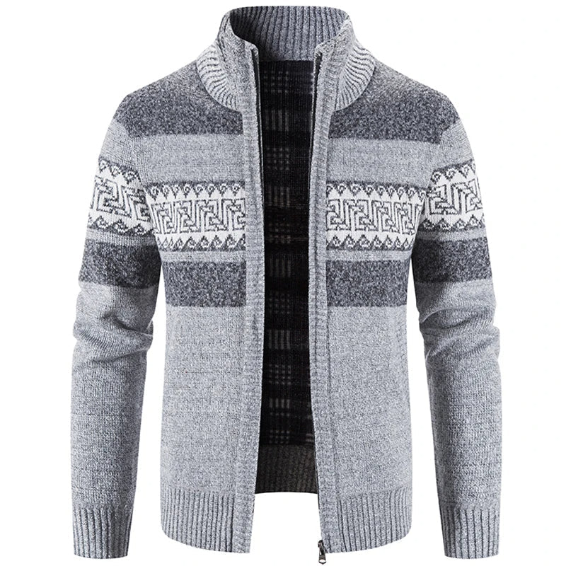 Marco | Veste-pull chaude et confortable en maille à col montant