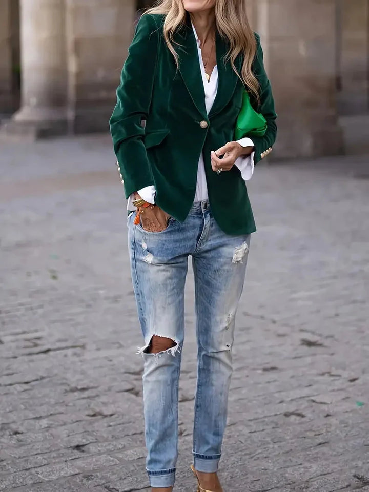 Isabelle | Blazer en velours luxueux et intemporel