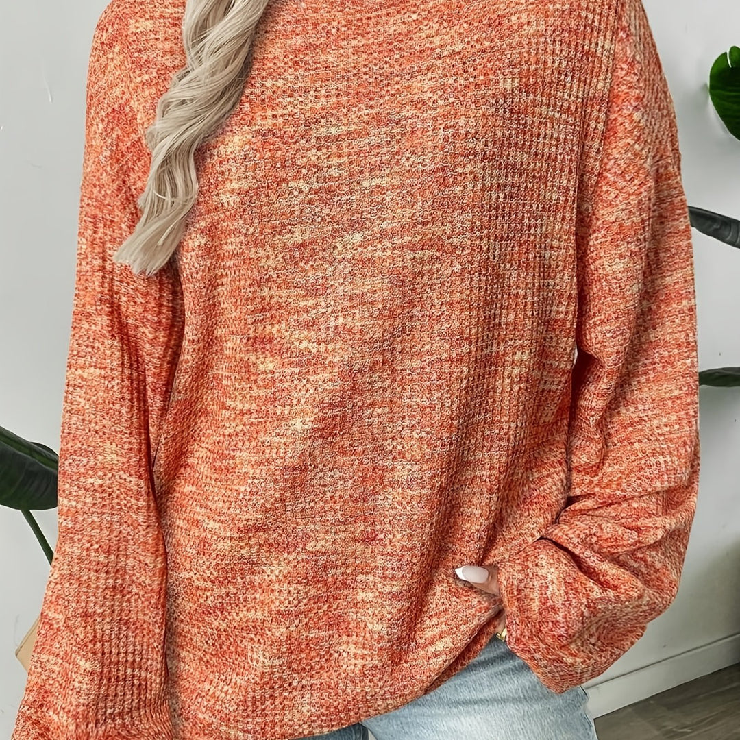 Katrina | Waffle-Knit Sweater – Cozy Relaxed Style for Women