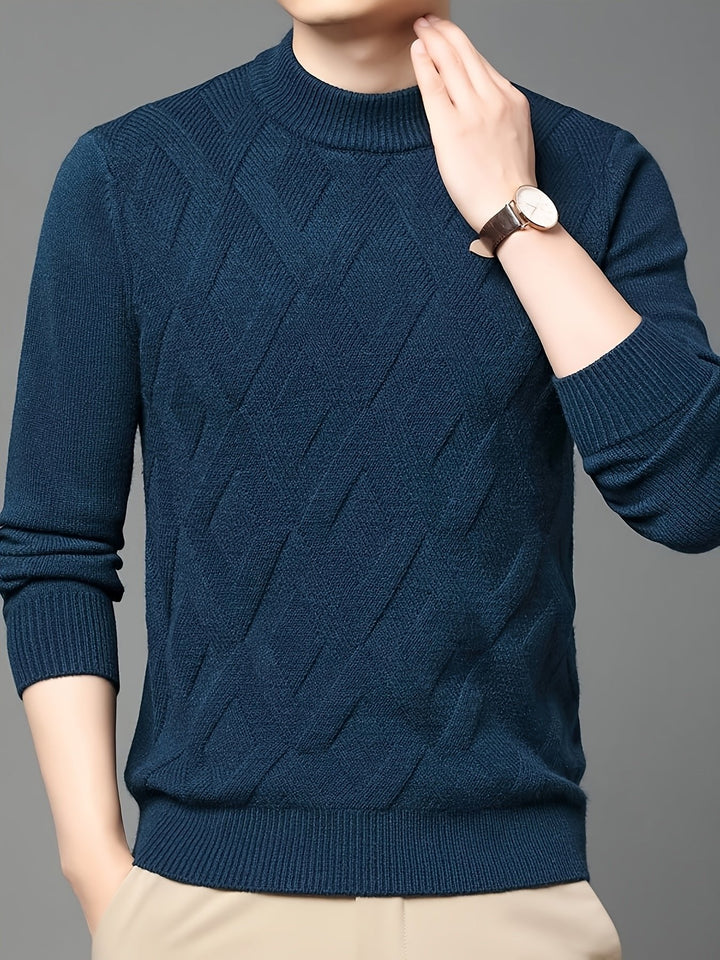 Elysian | Textured Mock-Neck Sweater for Effortless Style