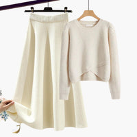 Amelie | Knit Sweater and High-Waisted A-Line Skirt Set