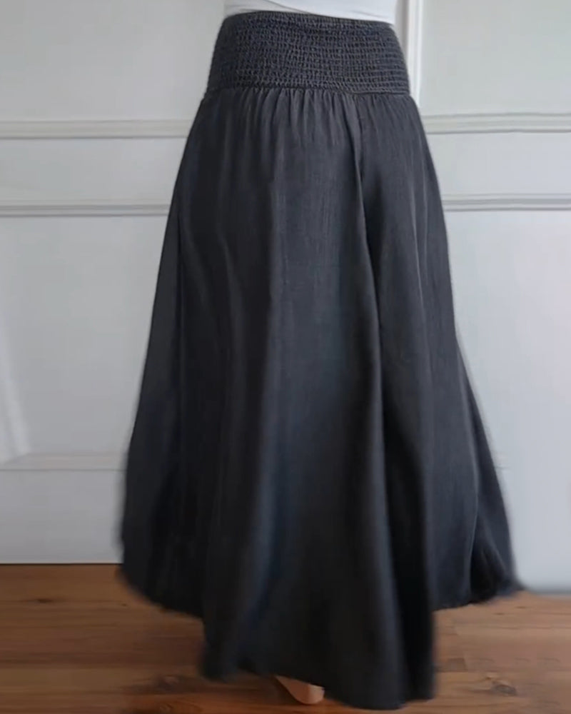 Grace | Pantaloni premium e confortevoli in cotone a gamba larga