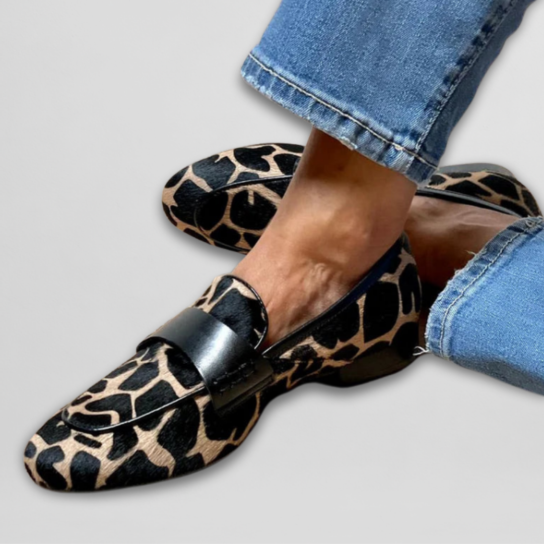 Lisa | Mocassins intemporels et élégants pour femmes à imprimé léopard