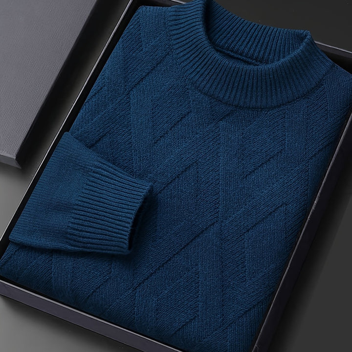 Elysian | Textured Mock-Neck Sweater for Effortless Style