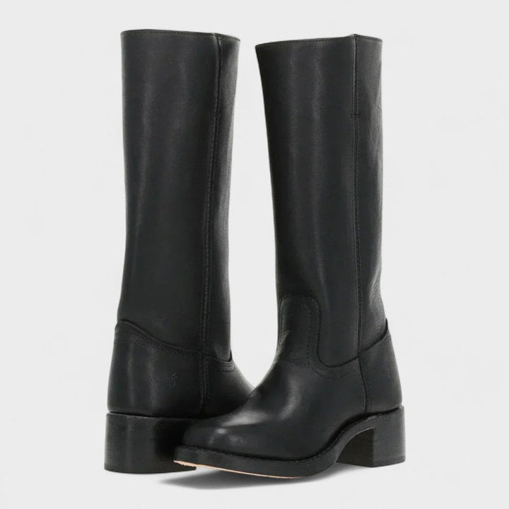 Freya | Stivali eleganti e raffinati al ginocchio in pelle, stile western