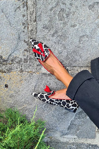 Karolin | Mocassins intemporels à franges et imprimé animal pour femme