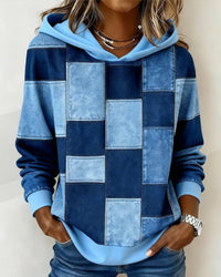 Clara | Artistic And Cozy Women's Patchwork Hoodie