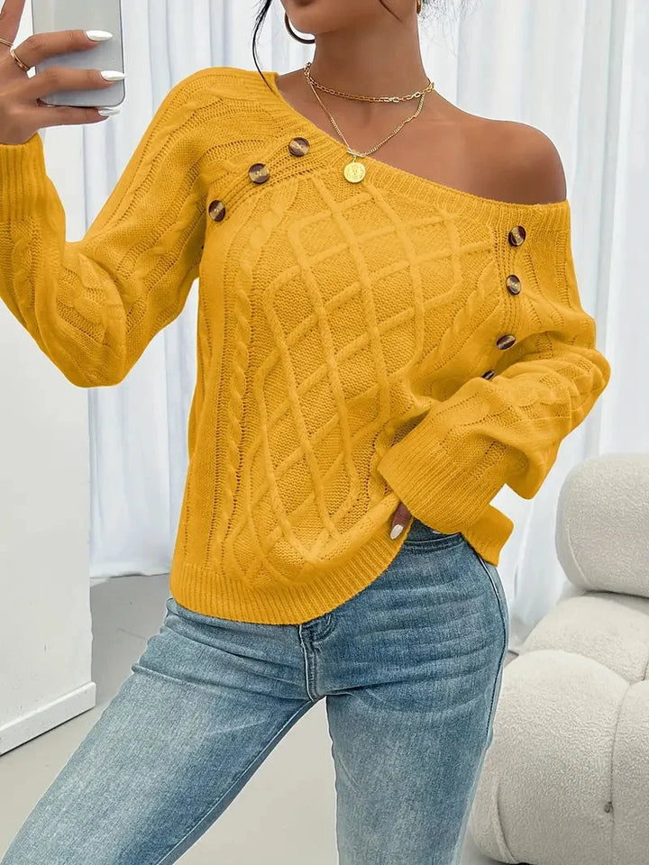Lina | Cable Knit Sweater – Casual Style for Women