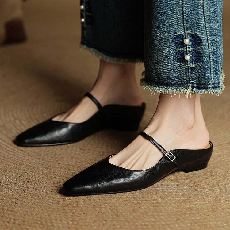 Eleanor | Mules eleganti e comode in pelle con punta affusolata
