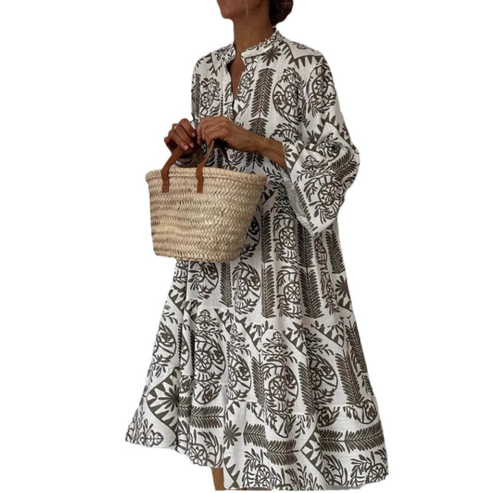 Claire | Elegantes und mühelos stilvolles Tunikakleid mit Blumenprint