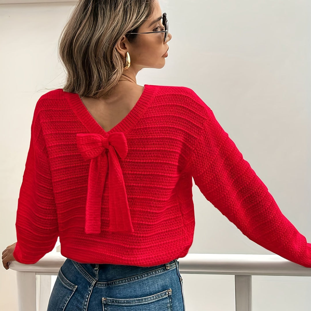 Imogen | Bow-Detail Knit Sweater for Women