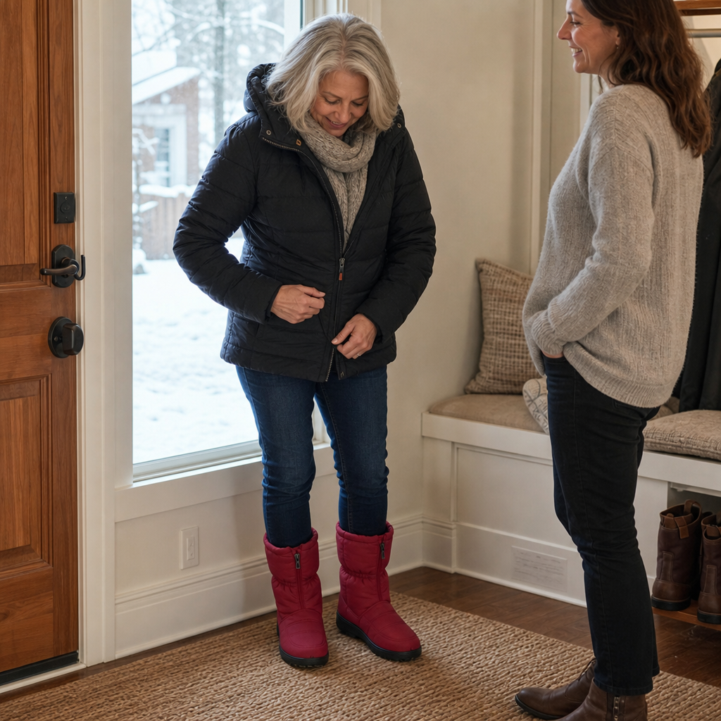 Frostbella | Snow Boots – Quilted Zip-Up Style for Women