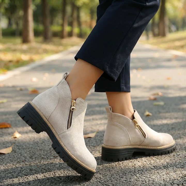 Stepara | Chelsea Boots – Soft Suede Side-Zip Design for Women