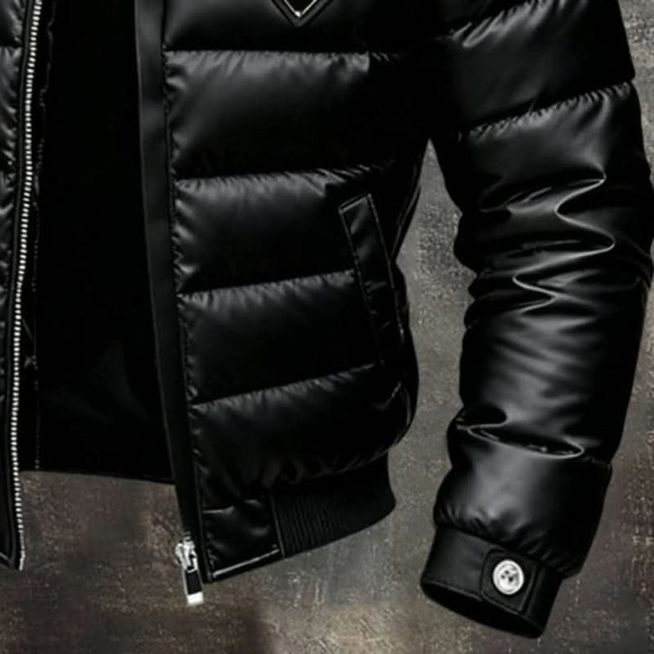Summit | Puffer Jacket – Controlled Thermal Insulation in Glossed Black