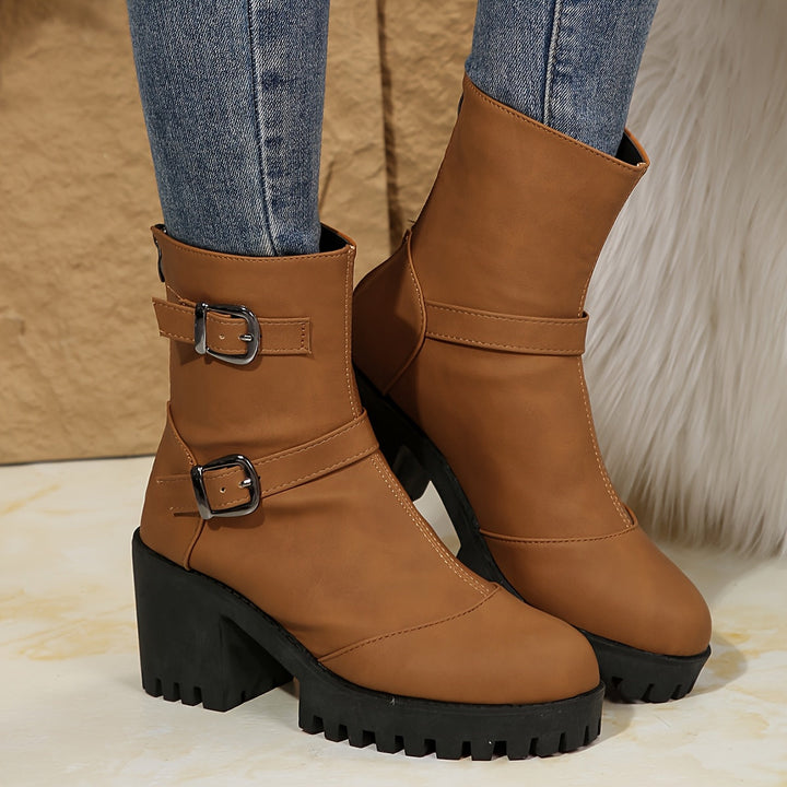 Camille | Bottines élégantes et résistantes à talon bloc épais