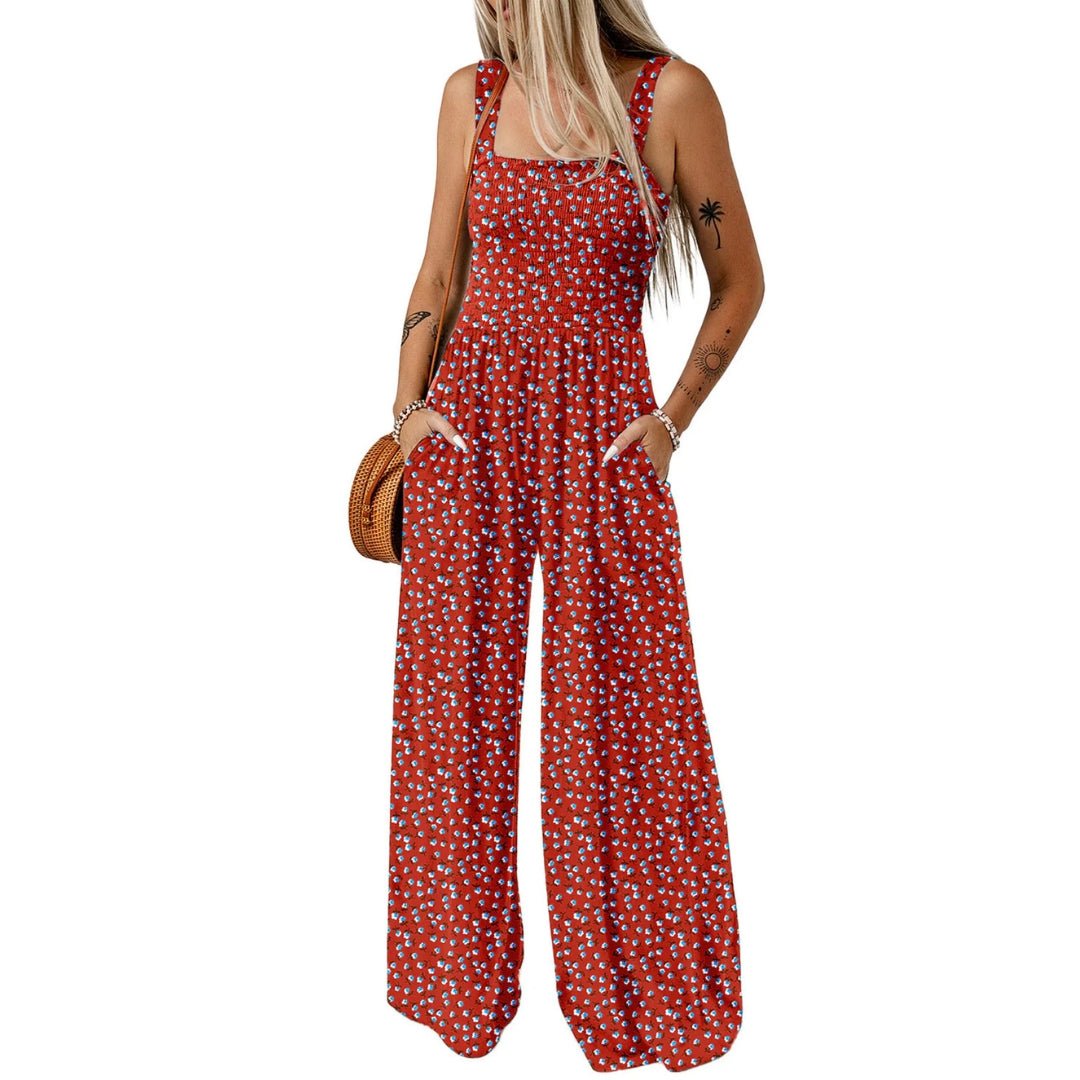 Ursula | Floral Jumpsuit – Elegant Wide-Leg Style for Women