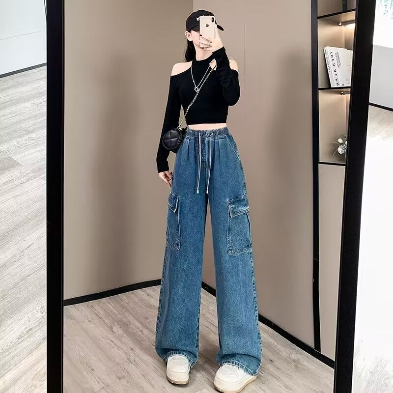 Olivia | Pantaloni cargo in denim eleganti e comodi