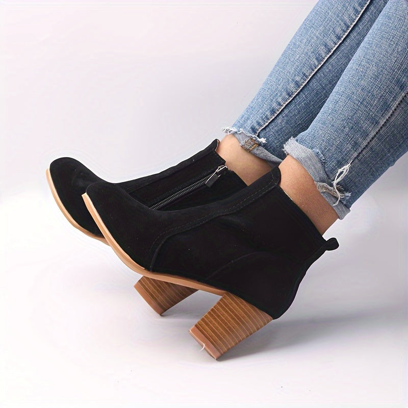 Ava | Bottines tendance à talon bloc compensé