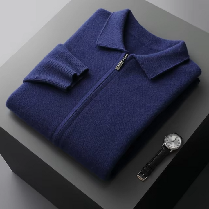Ethan | Anspruchsvoller und stilvoller Strick-Cardigan mit durchgehendem Reißverschluss