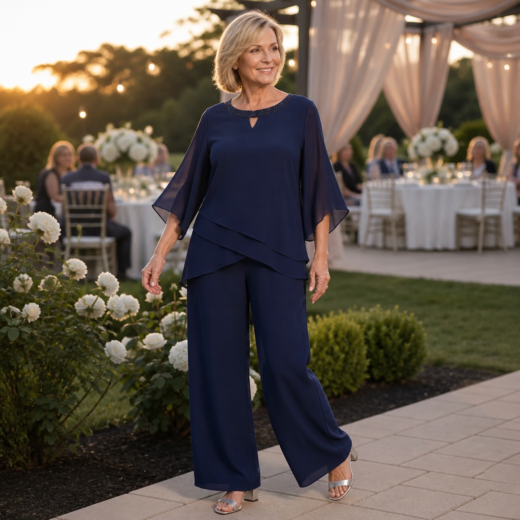 Solenne | Pant Suit – Elegant Wide-Leg Style for Women