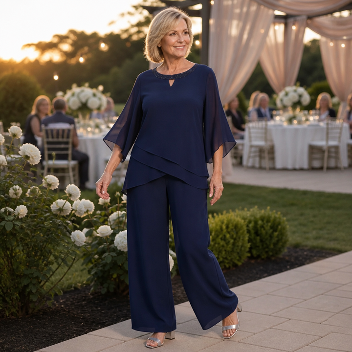 Solenne | Pant Suit – Elegant Wide-Leg Style for Women