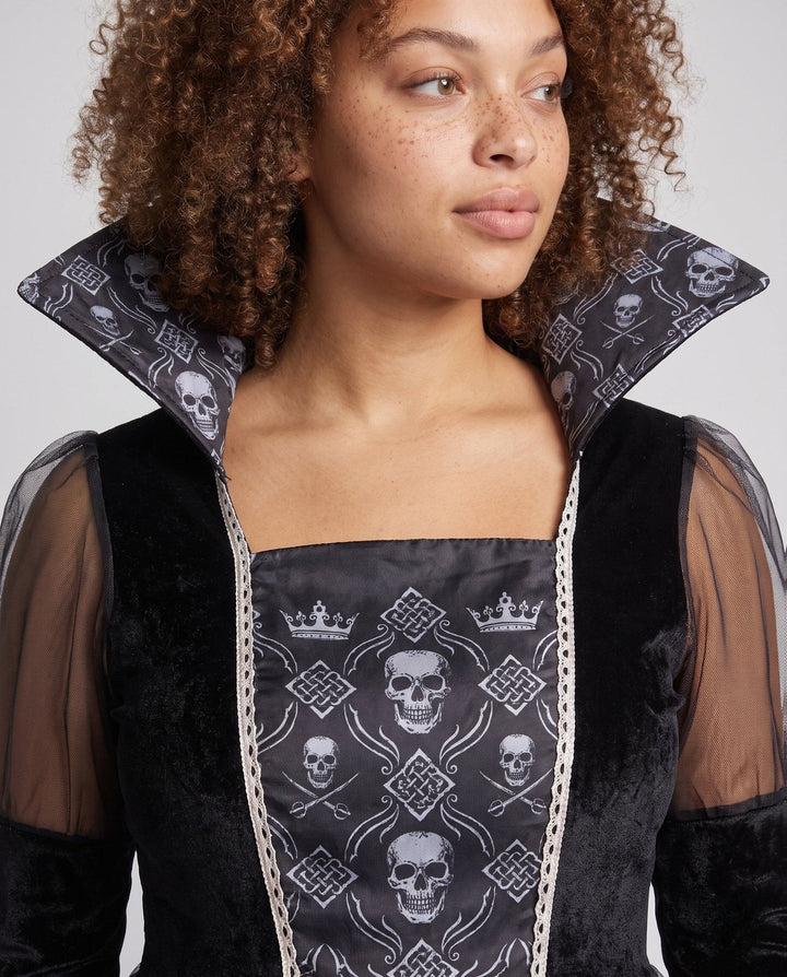 Drune | Elegant Halloween Dress – Unique Skull Pattern for Women