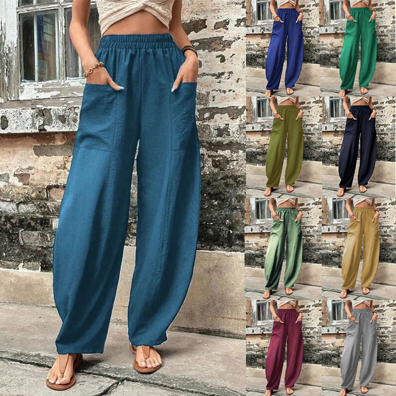 Sophia | Luftige und lässige Palazzo-Hose mit weitem Bein