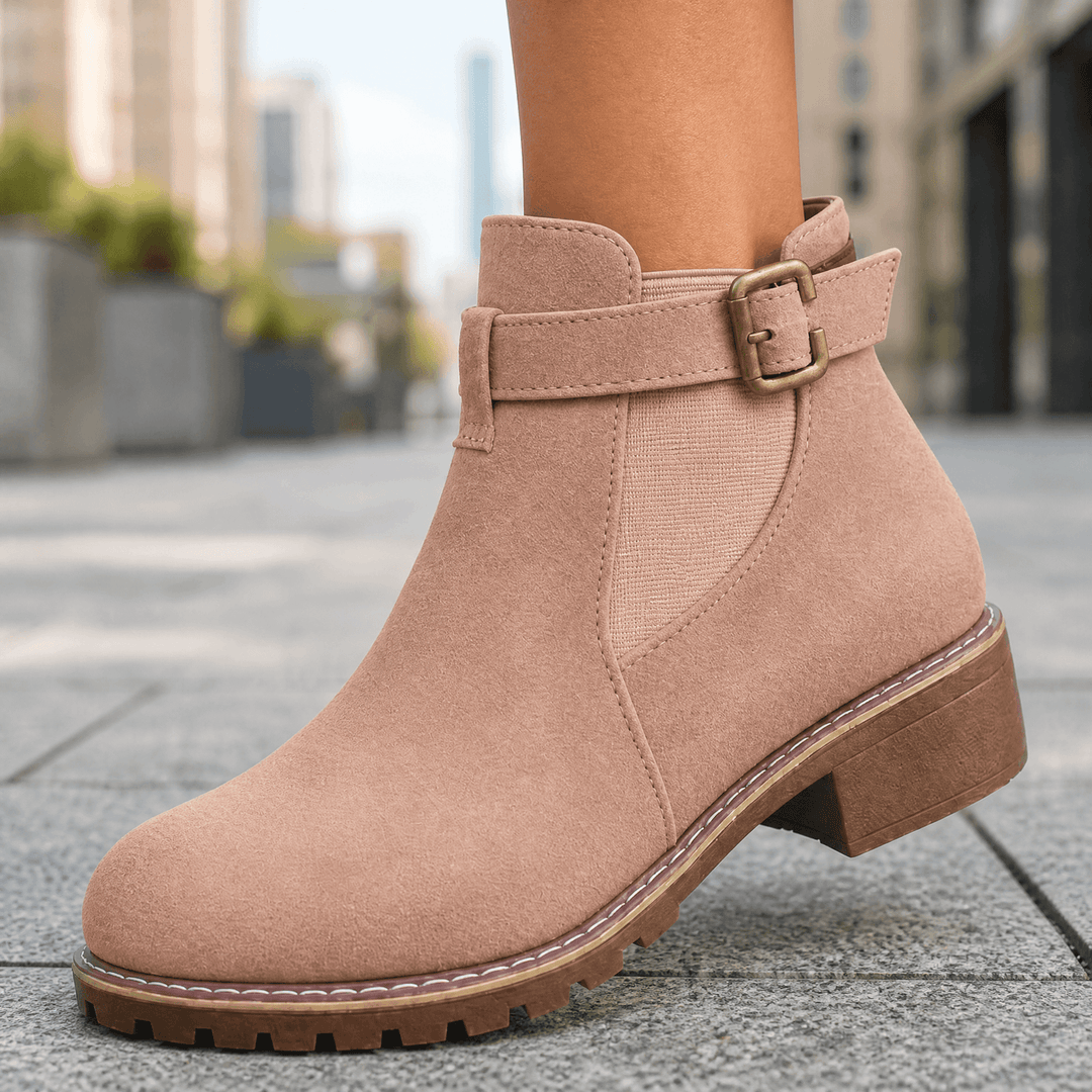 Solara | Slip On Low Heel Ankle Boots for Women