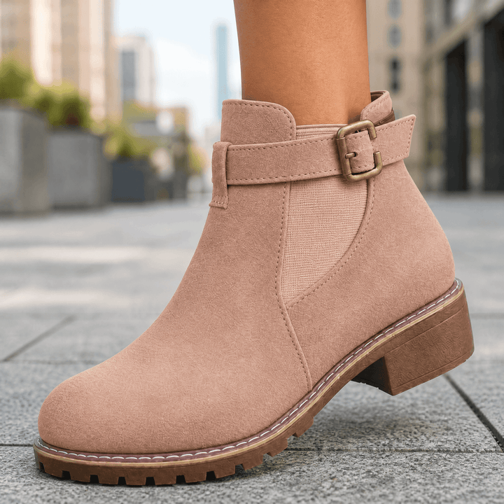 Solara | Slip On Low Heel Ankle Boots for Women