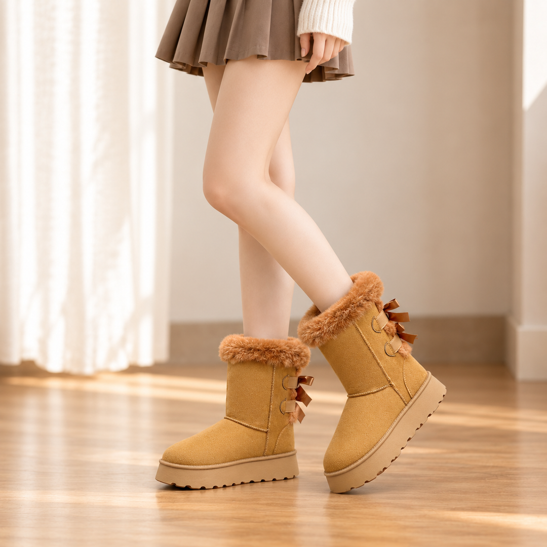Bowelle | Plush-Lined Platform Winter Boots for Women