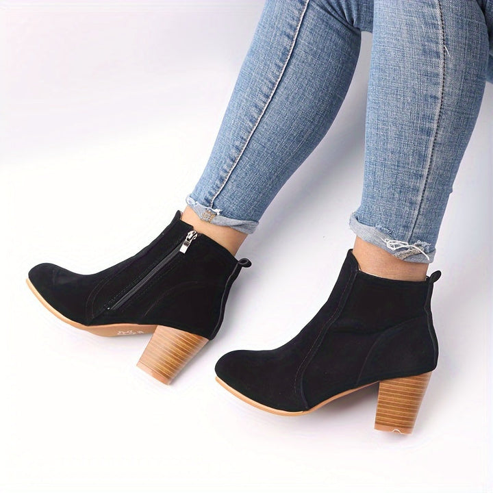 Ava | Bottines tendance à talon bloc compensé